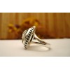 Bague argent et Diamant d'herkimer T56