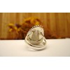 Bague argent et Diamant d'herkimer T56