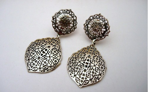 Boucles d'oreilles argent.