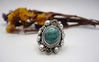 Bague argent et Turquoise T 54