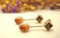 Boucles d'oreilles argent et Ambre