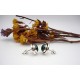 Clous d'oreilles argent et Malachite.