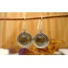 Boucles d'oreille argent et Labradorite.