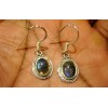 Boucles d'oreille argent et Labradorite.