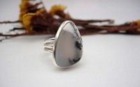 Bague en argent et Dendrite Opale