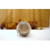 Bague en argent et Quartz rose T 50