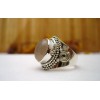 Bague en argent et Quartz rose T 50