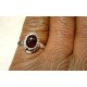 Bague en argent et Grenat T 51.5