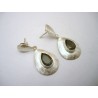 Boucles d'oreilles argent et labradorite