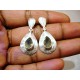 Boucles d'oreilles argent et labradorite