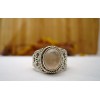 Bague en argent et Quartz rose T 52