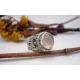 Bague en argent et Quartz rose T 52