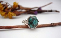 Bague en argent et Turquoise T 54